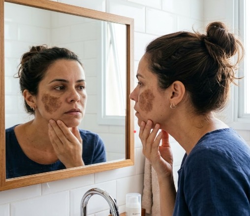 Melasma nas bochechas