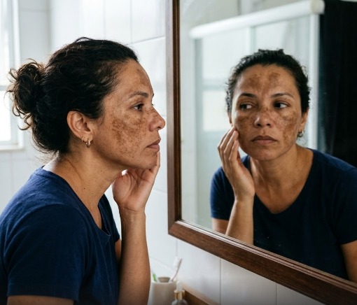 Melasma em todo o rosto